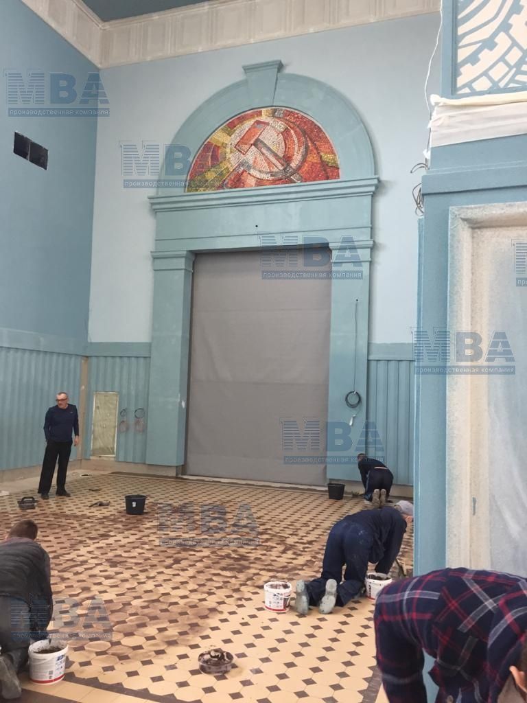 Огнестойкие шторы EI 60 на ЖД вокзале в Иваново